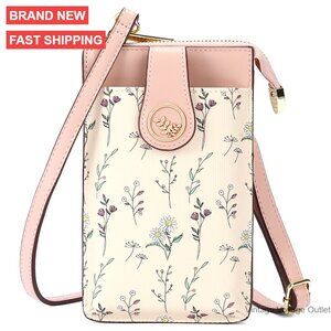 Vegan Leather Mini Crossbody Bag with RFID Blocking Card Slots